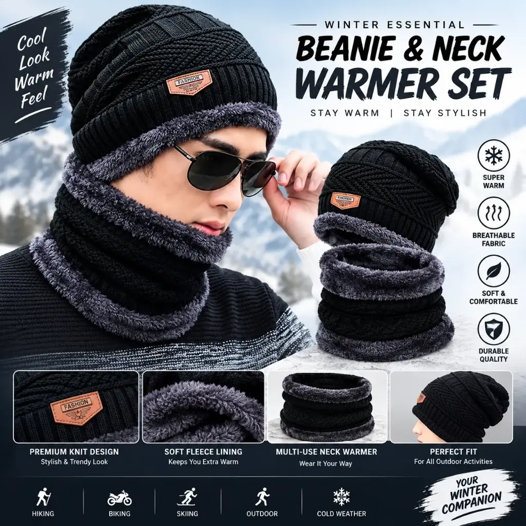 BEANIE & NECK WARMER SET